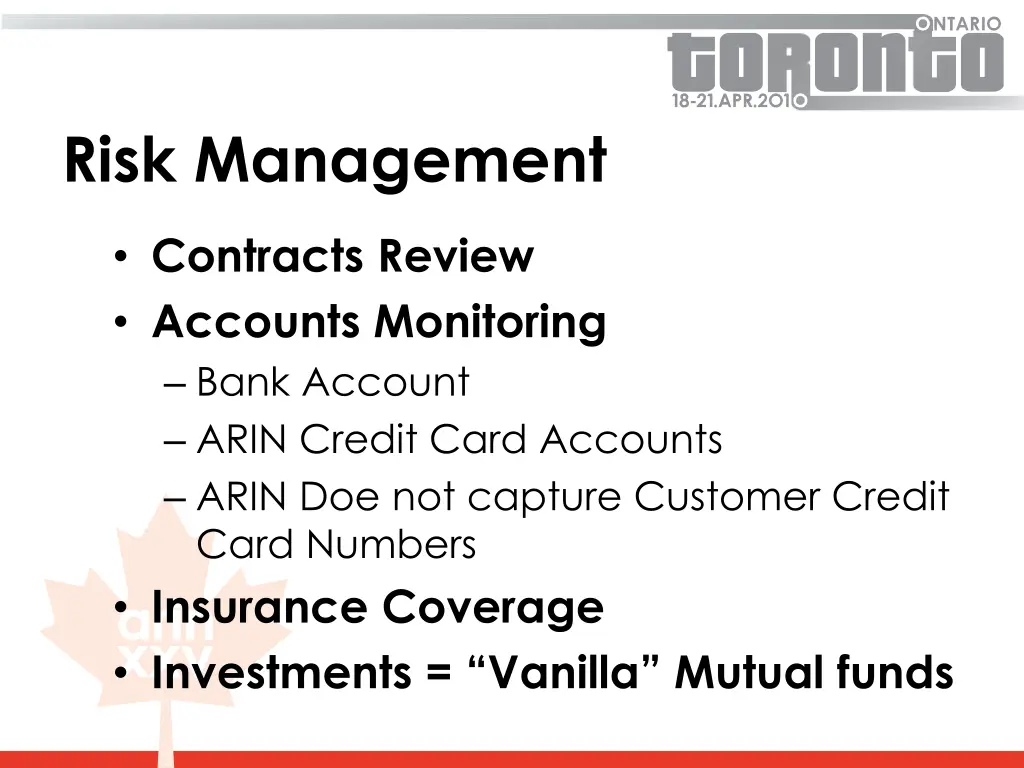 risk management
