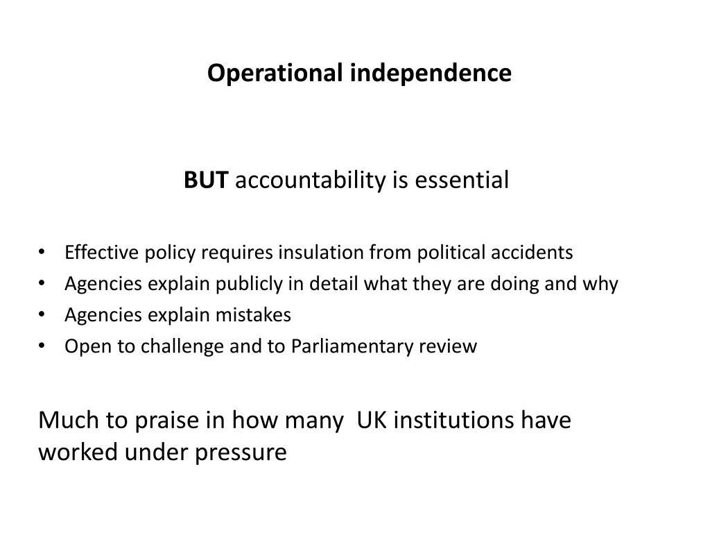 operational independence