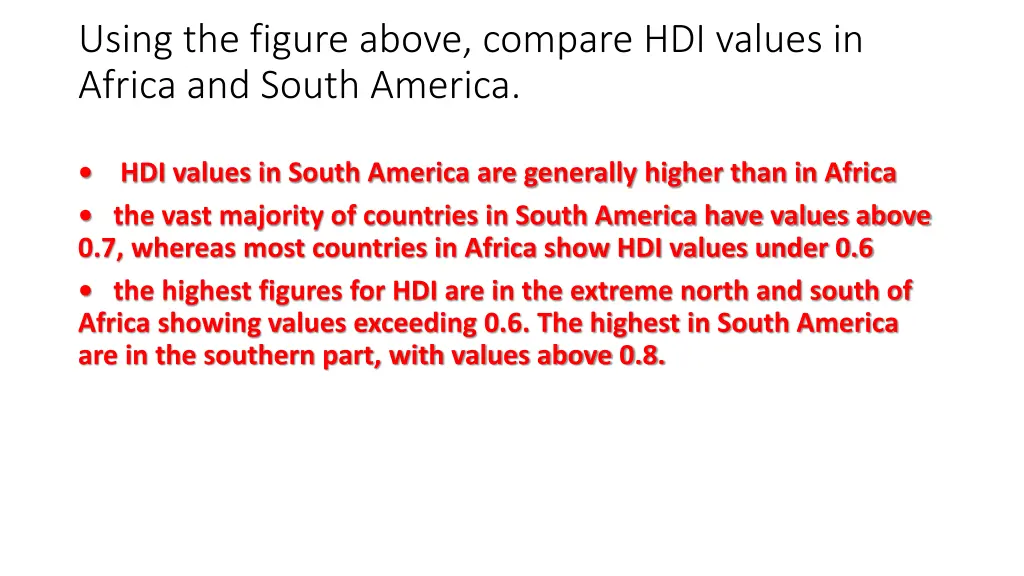 using the figure above compare hdi values 1