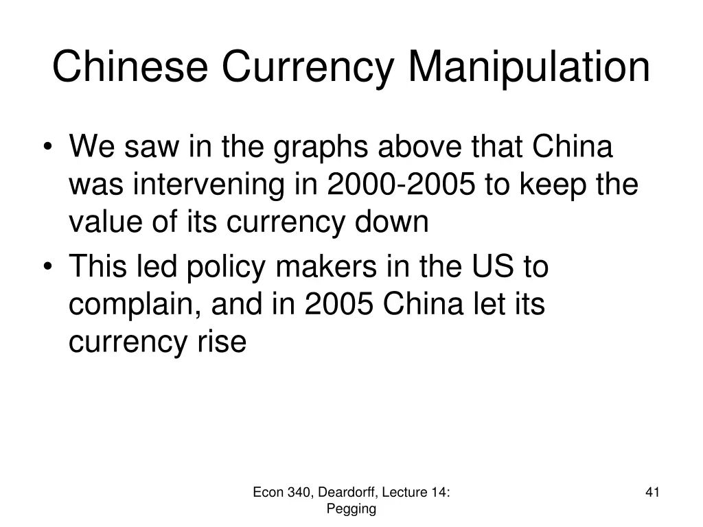 chinese currency manipulation