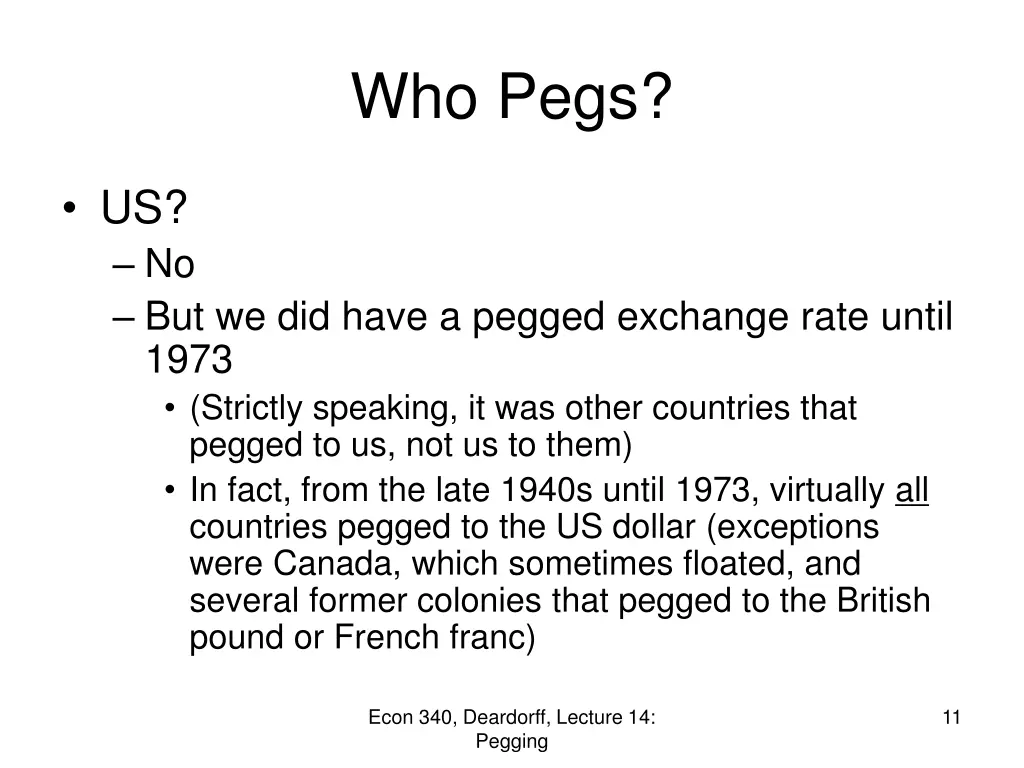 who pegs