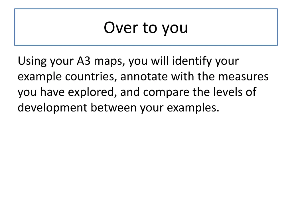 over to you