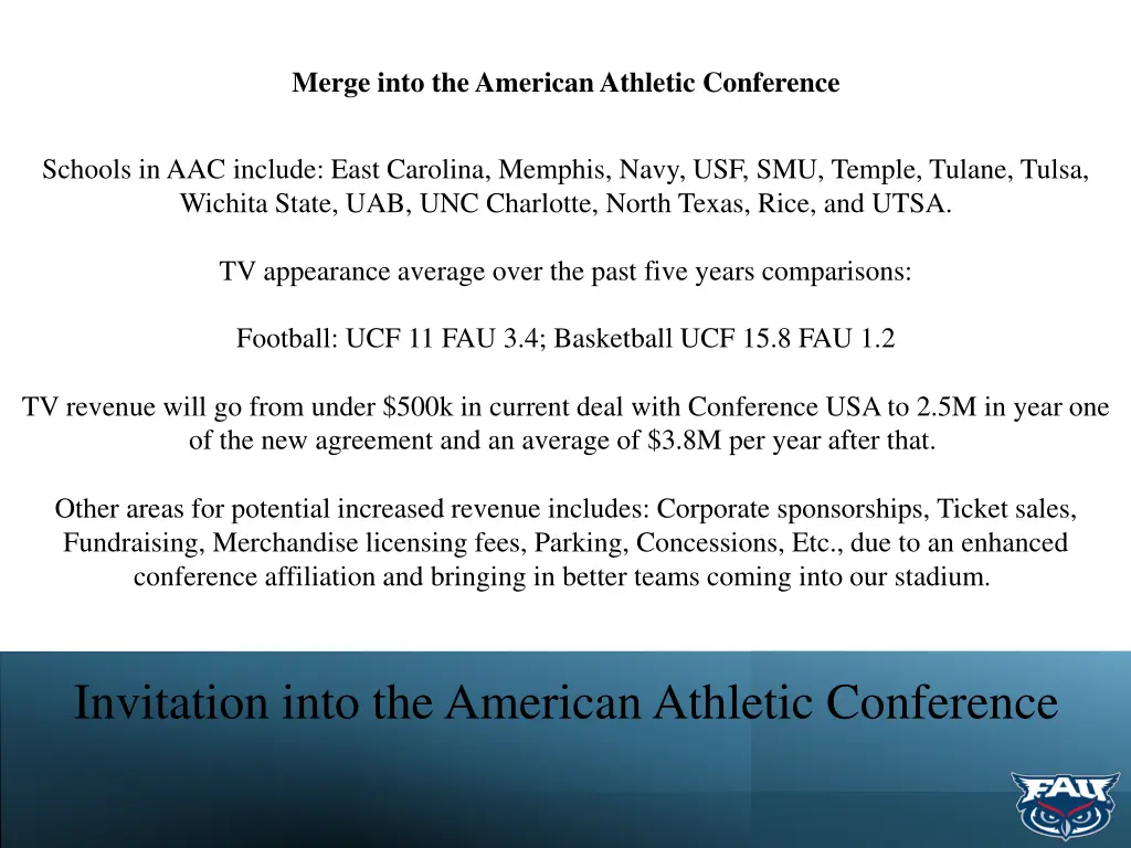 merge into the american athletic conference