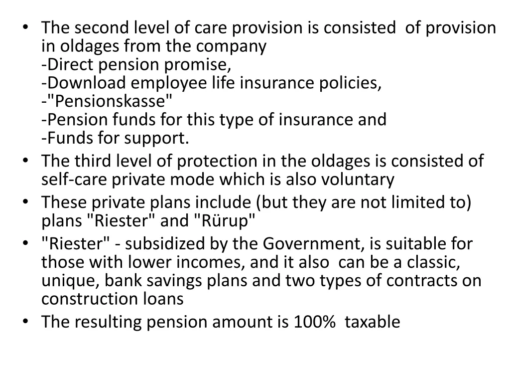 the second level of care provision is consisted
