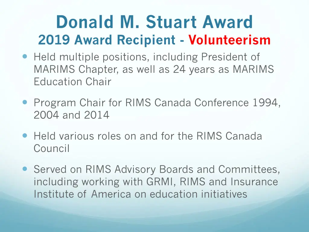 donald m stuart award 2019 award recipient 1