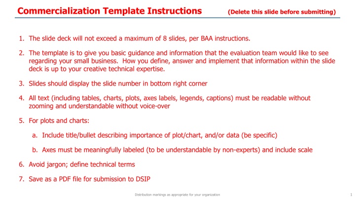 commercialization template instructions delete