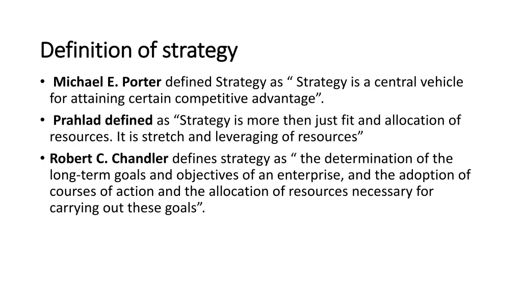 definition of strategy definition of strategy