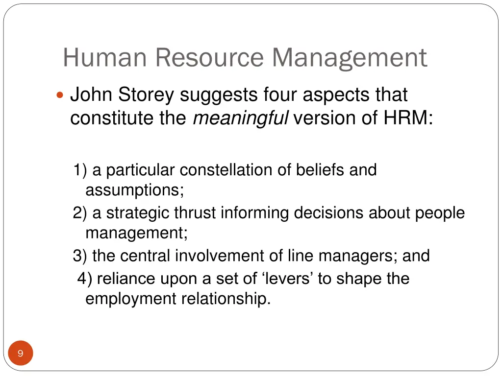 human resource management