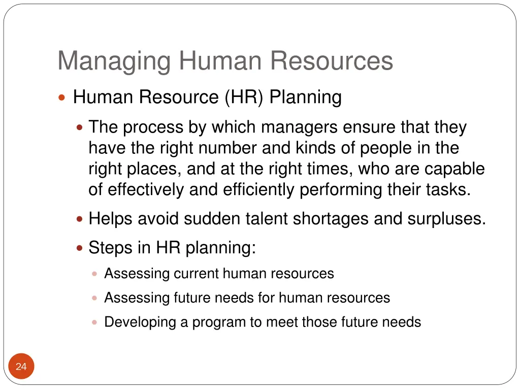 managing human resources