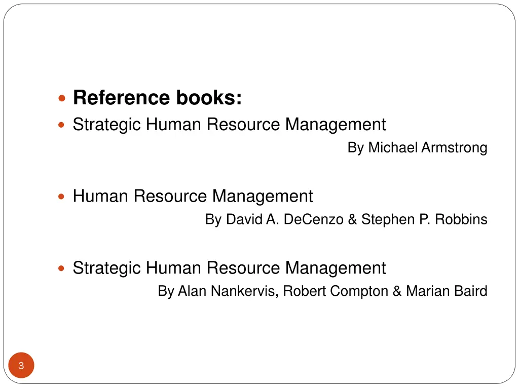 reference books strategic human resource
