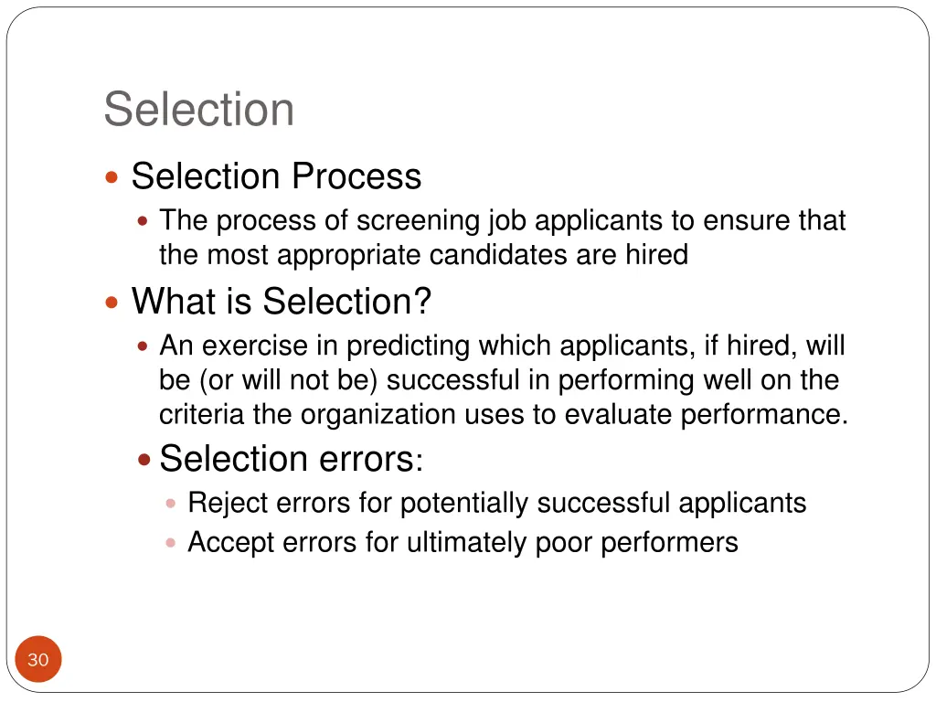 selection