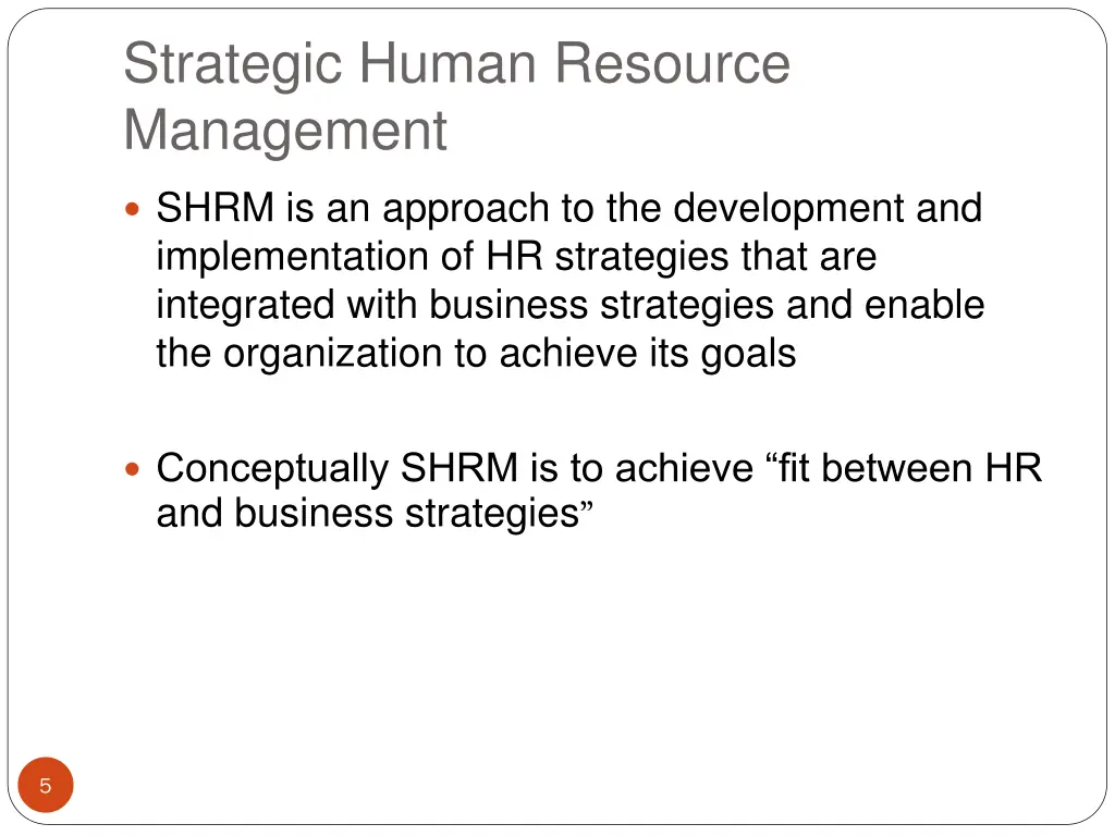 strategic human resource management 1