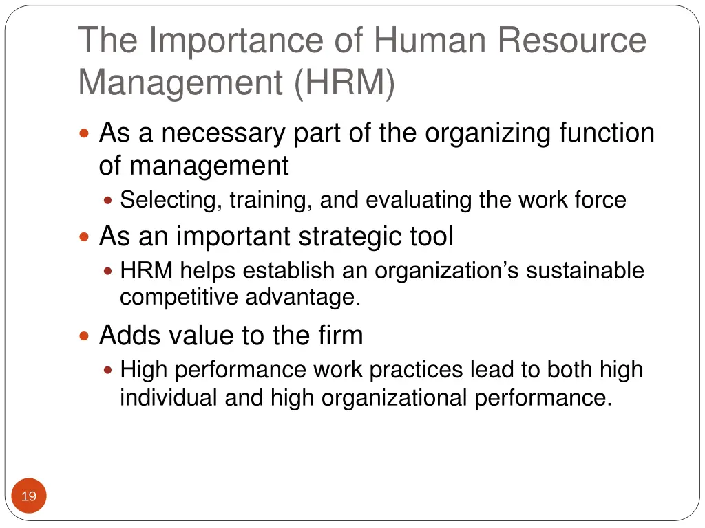the importance of human resource management hrm