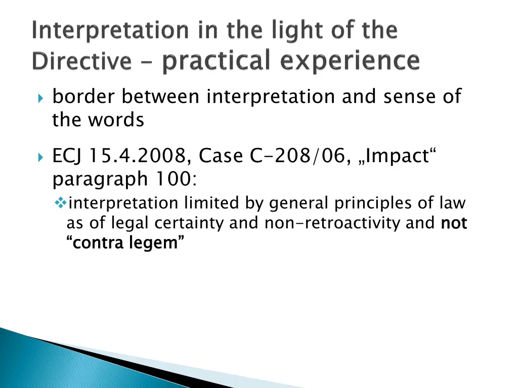 border between interpretation and sense