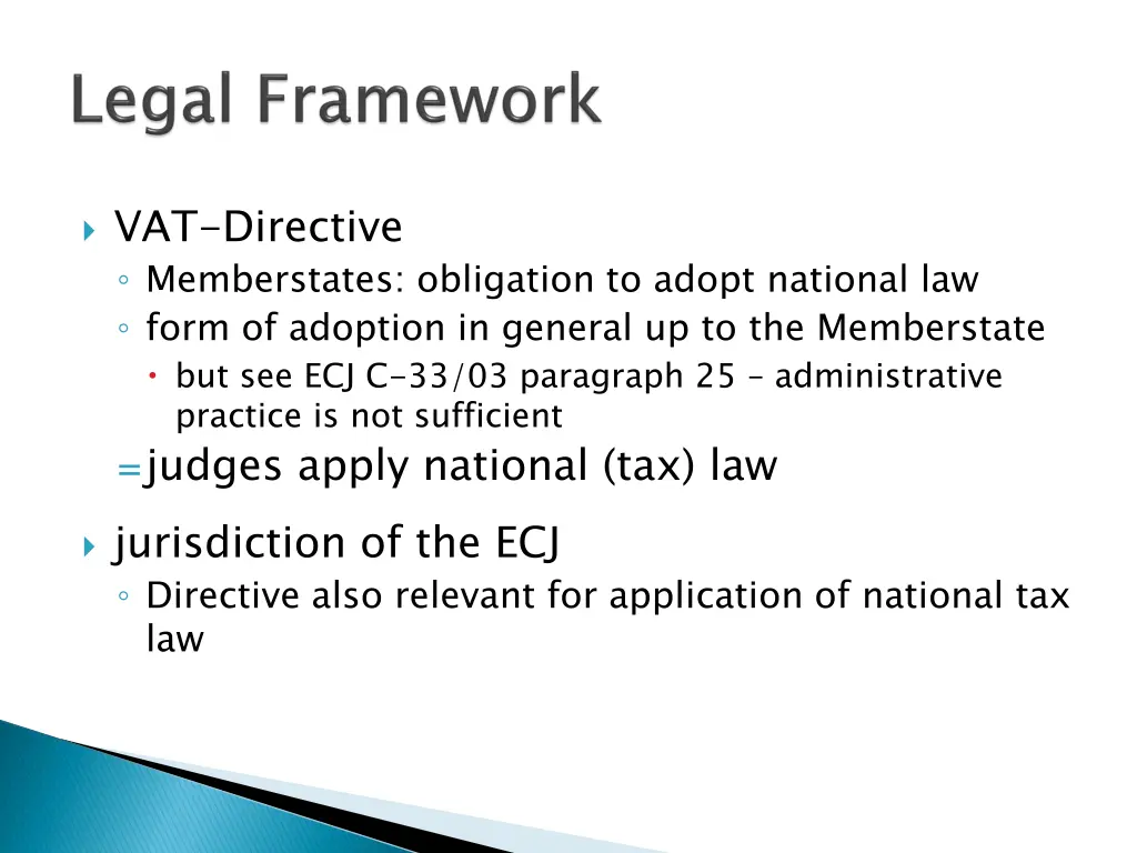 vat directive memberstates obligation to adopt