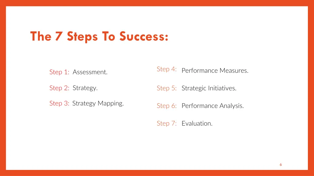 the 7 steps to success