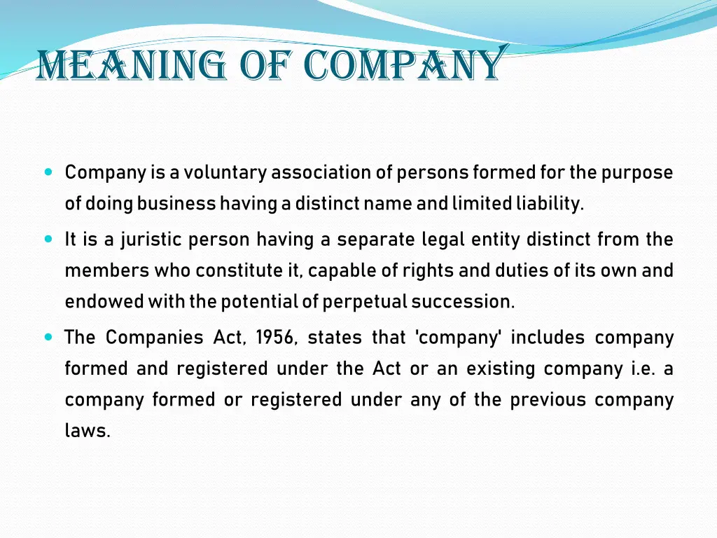 meaning of company