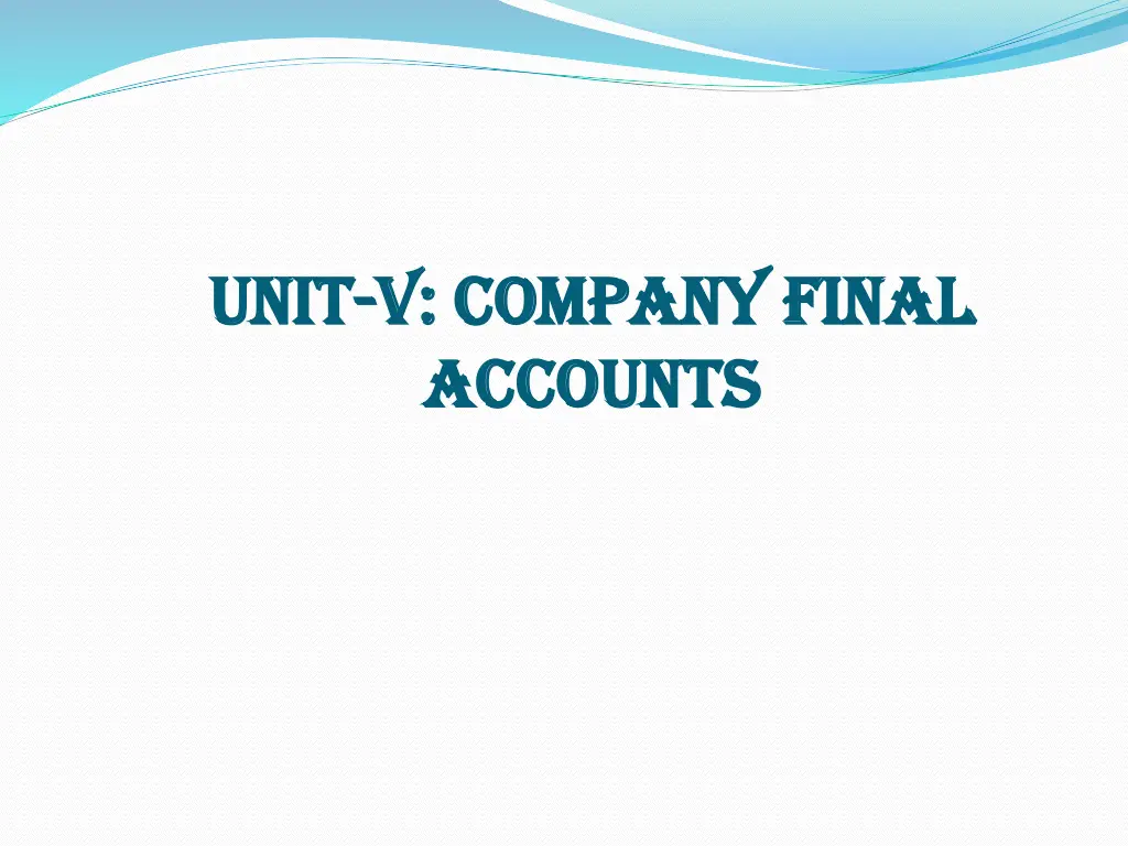 unit unit v company final v company final