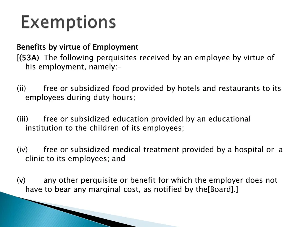 benefits by virtue of employment