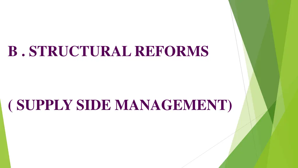 b structural reforms