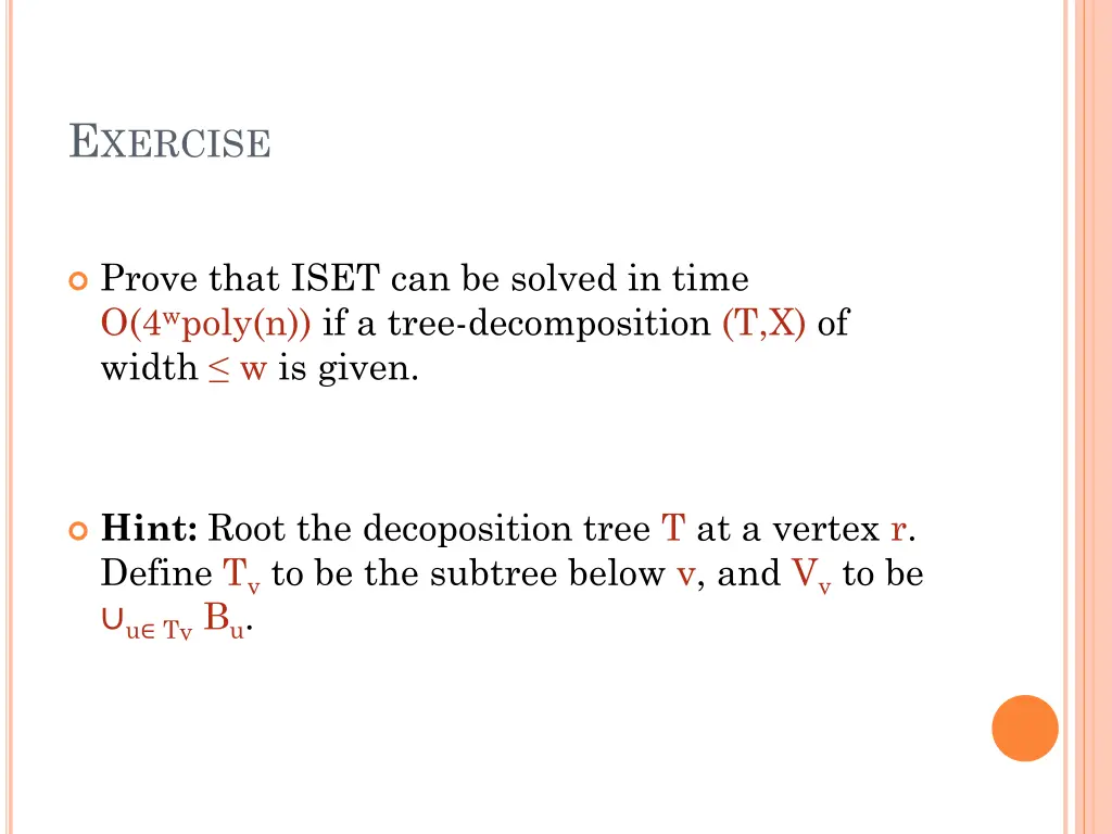 e xercise