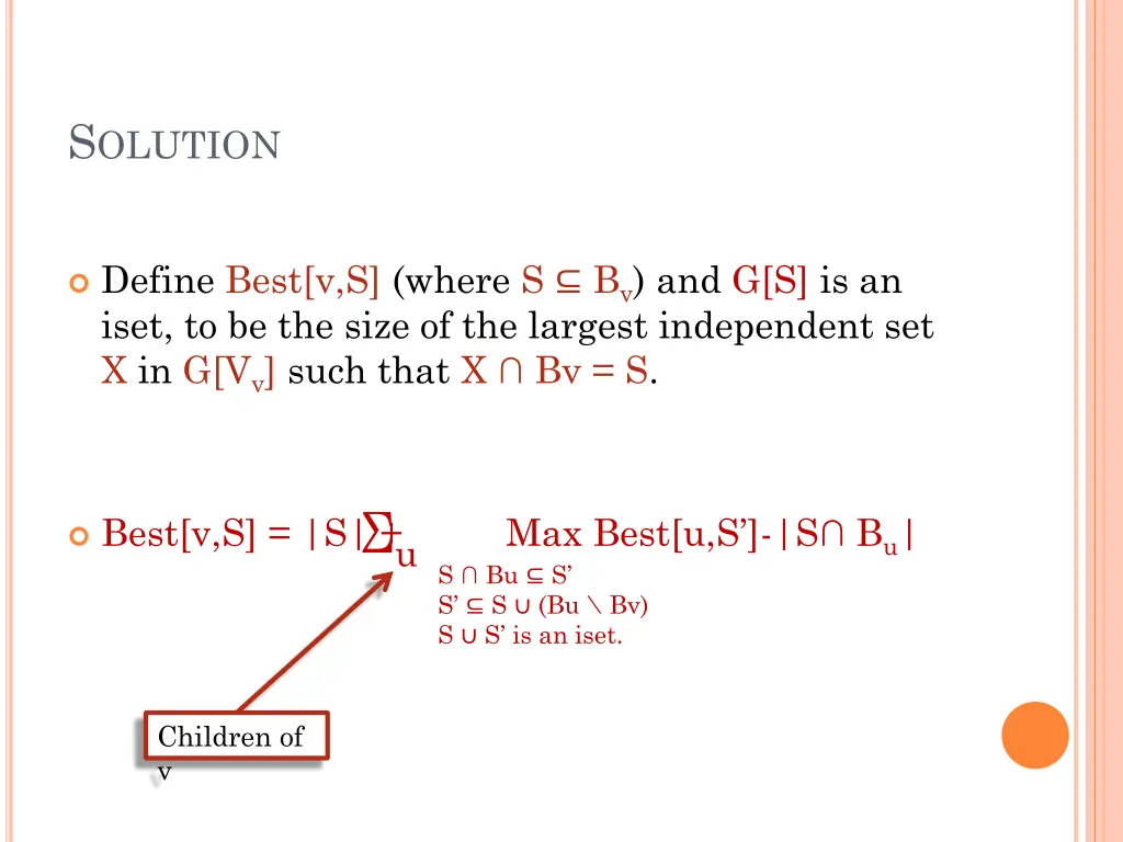 s olution