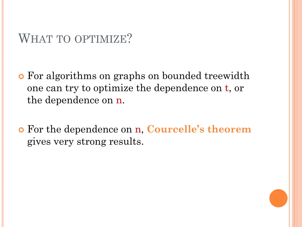 w hat to optimize