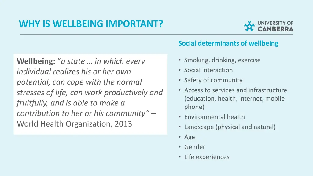 why is wellbeing important