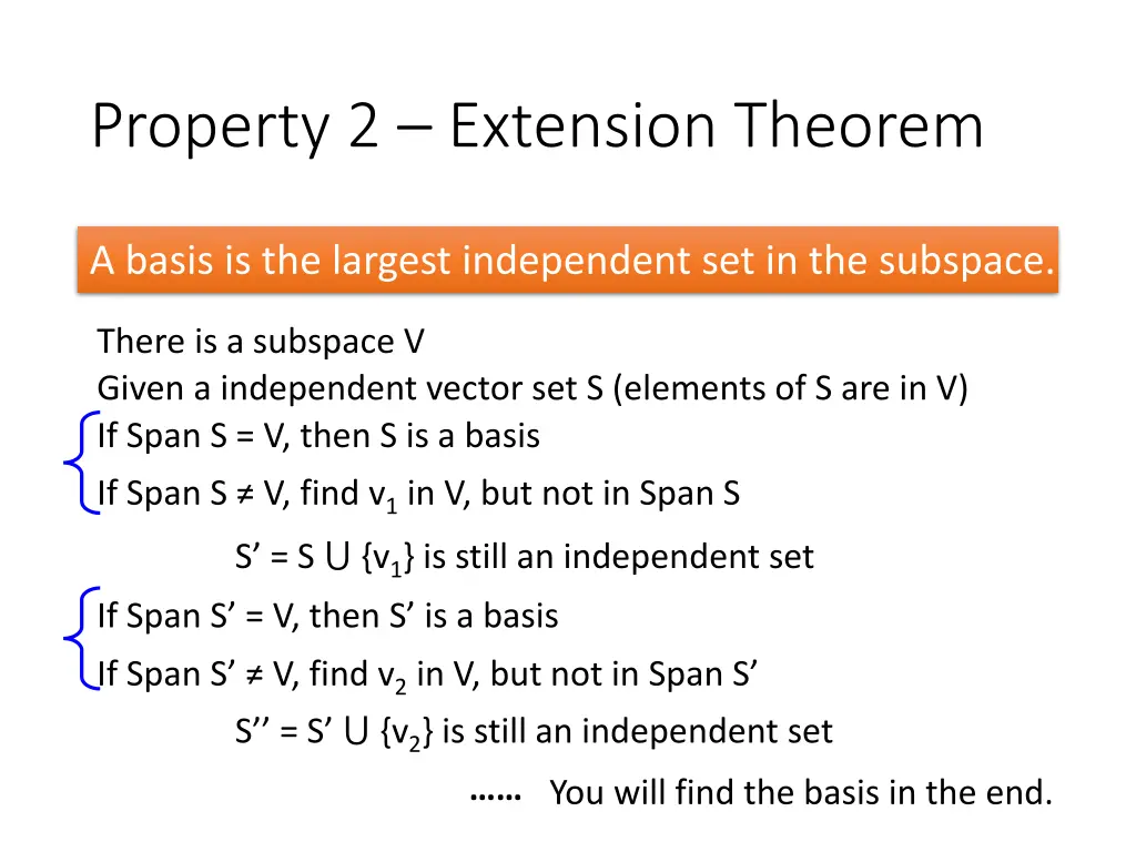 property 2 extension theorem 2
