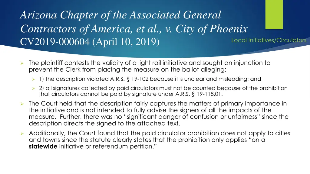 arizona chapter of the associated general