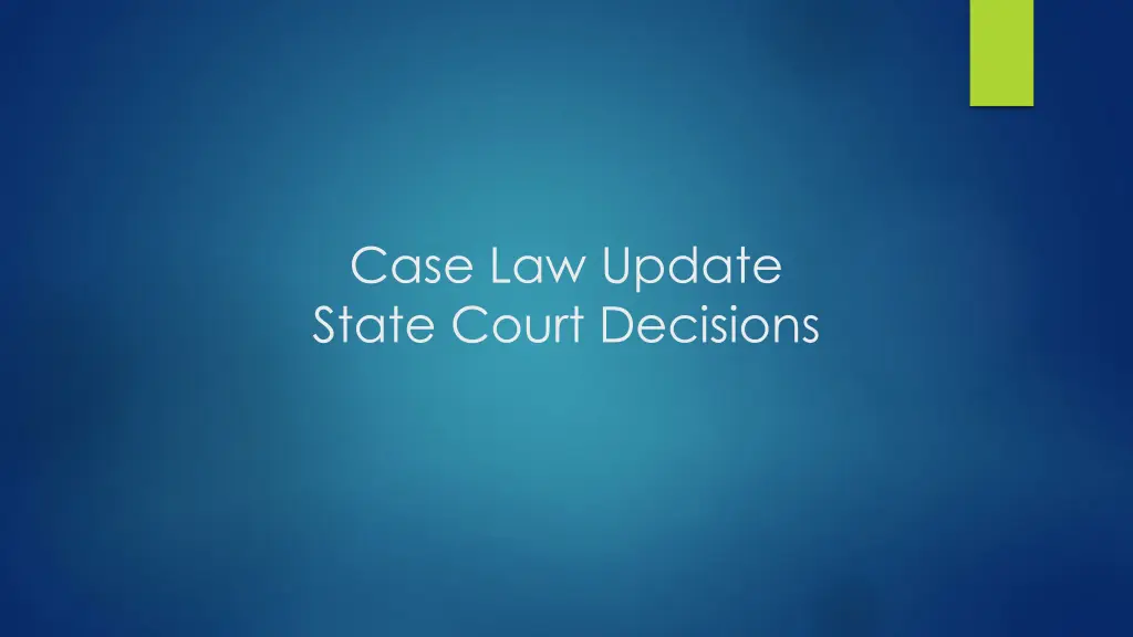 case law update state court decisions