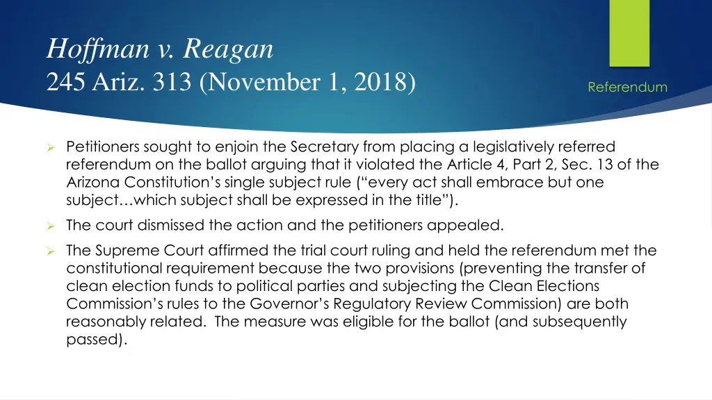 hoffman v reagan 245 ariz 313 november 1 2018