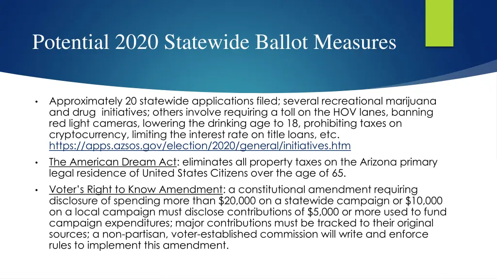 potential 2020 statewide ballot measures