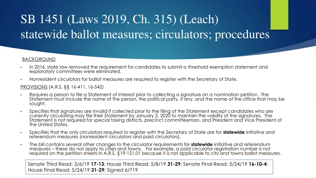 sb 1451 laws 2019 ch 315 leach statewide ballot