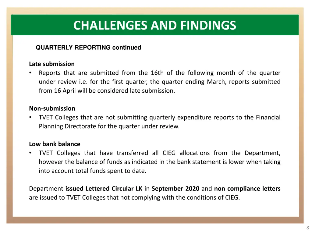challenges and findings 1