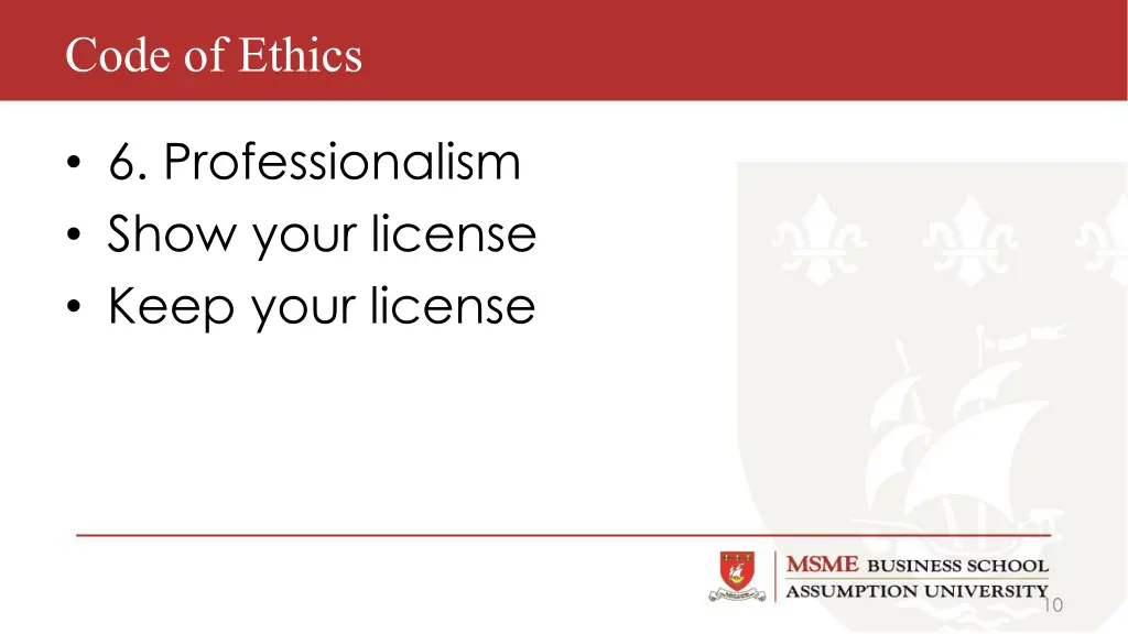 code of ethics 6