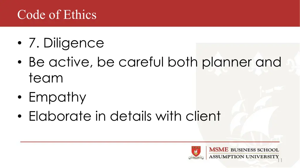 code of ethics 7