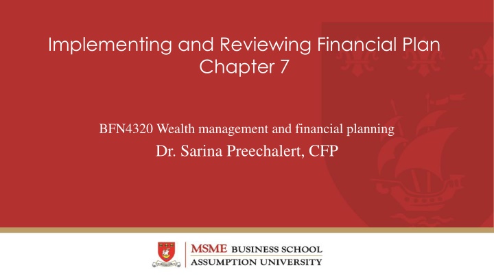 implementing and reviewing financial plan chapter