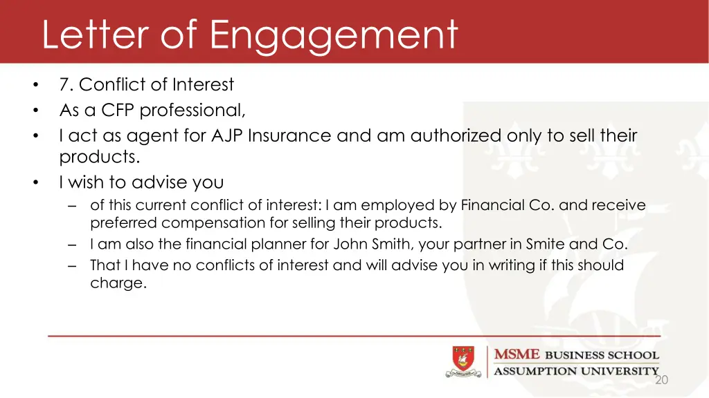 letter of engagement 8