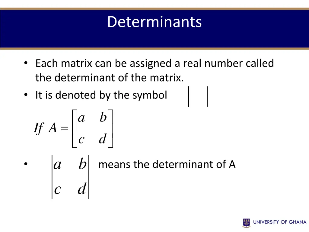 determinants