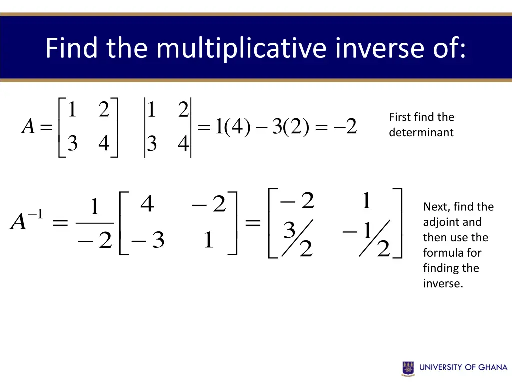 find the multiplicative inverse of