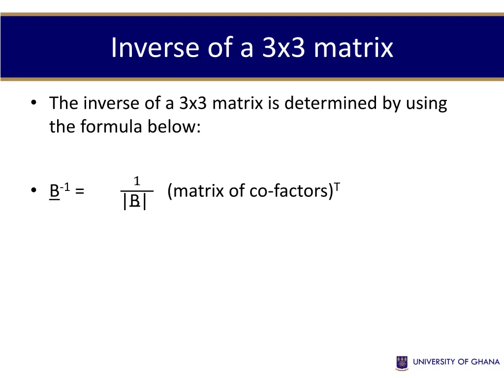 inverse of a 3x3 matrix
