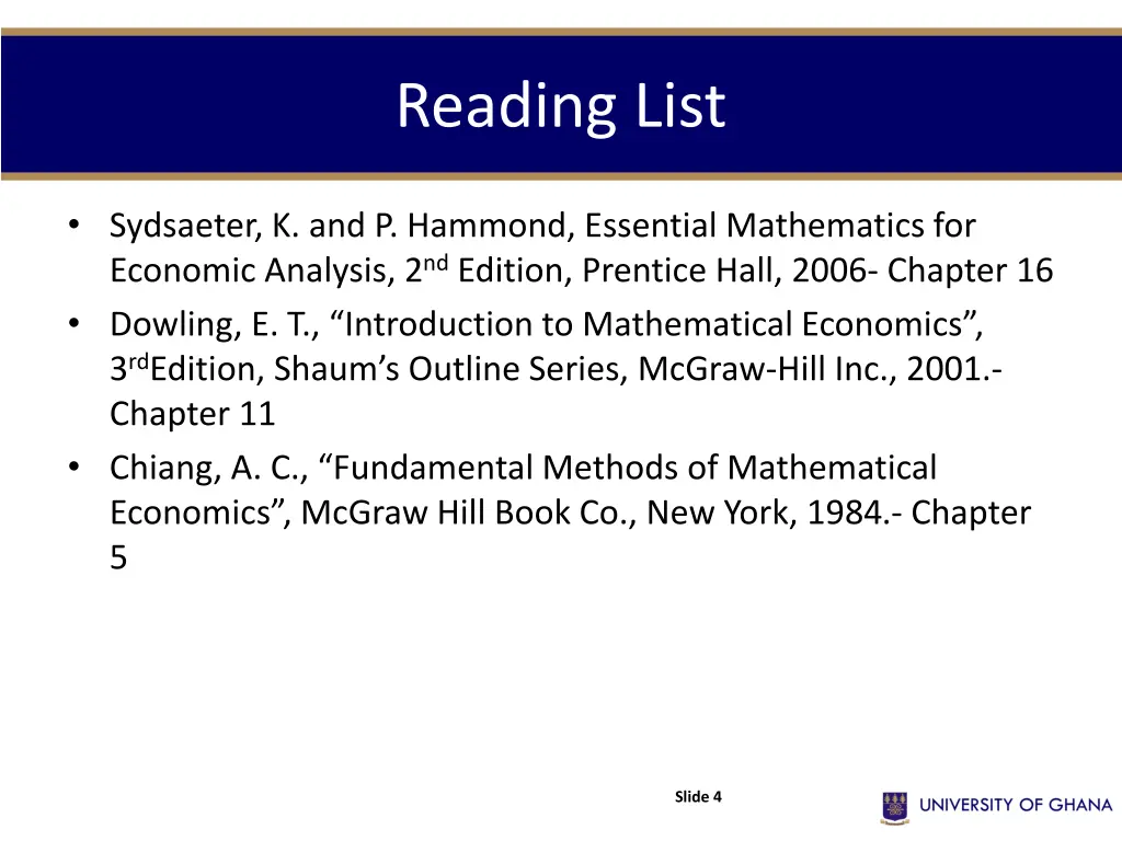 reading list