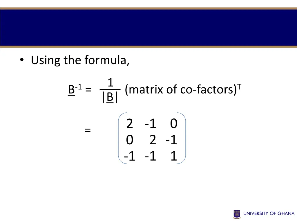 using the formula 2