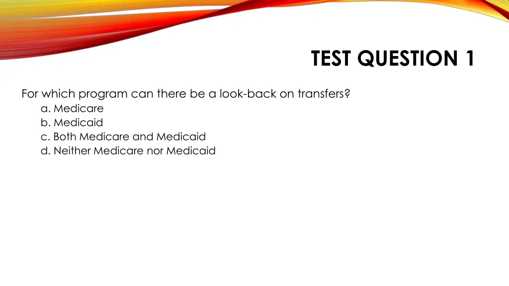 test question 1