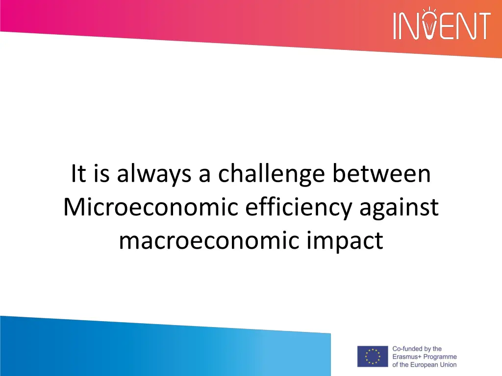 it is always a challenge between microeconomic