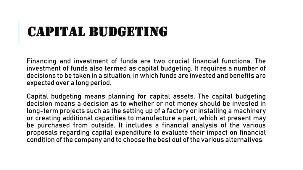 capital budgeting capital budgeting 1