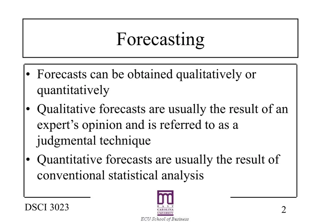 forecasting 1