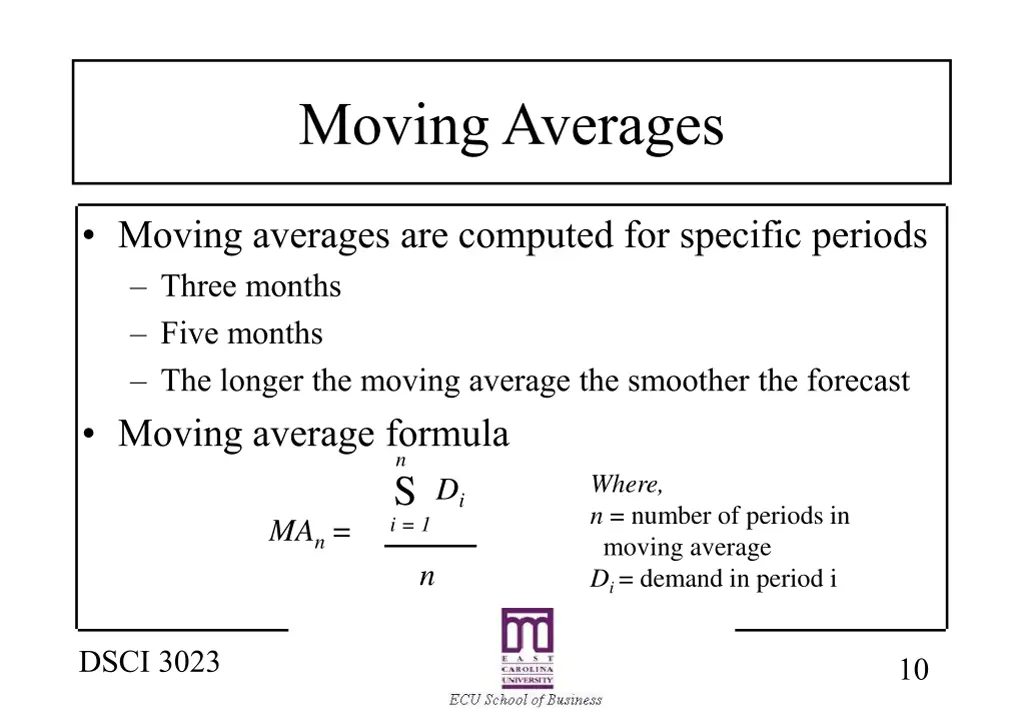 moving averages 1