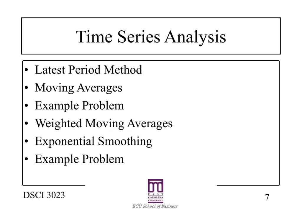 time series analysis